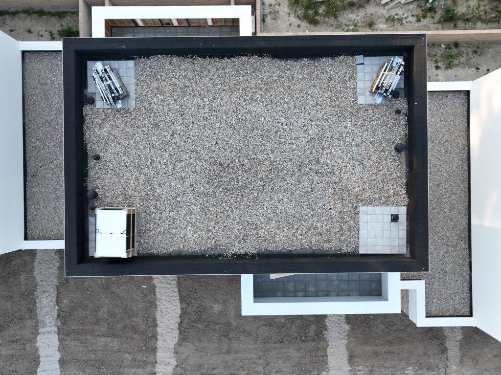 bovenaanzicht woning dak