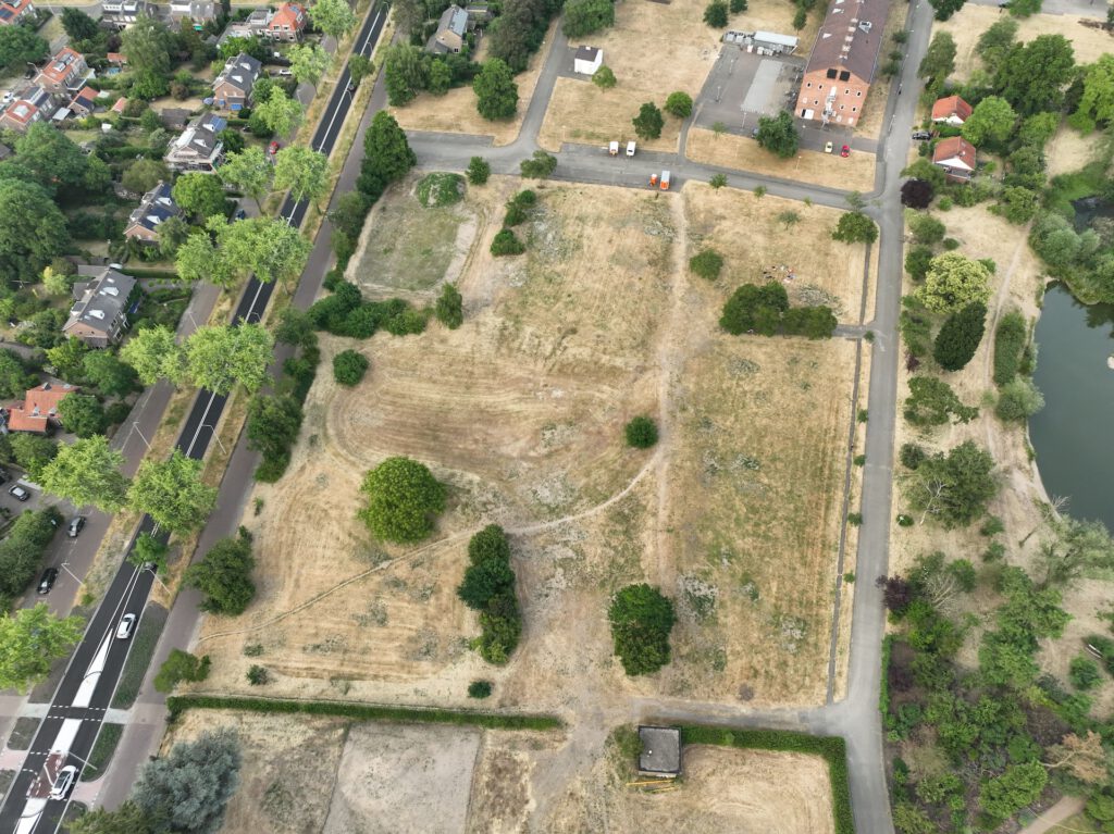 vogelvlucht foto bouwterrein