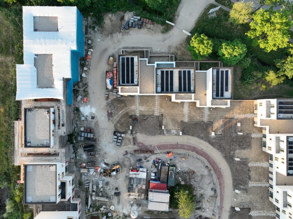 luchtfoto woningbouw